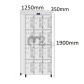 Roupeiro Para Vestiário RGRSP-12 E 35cm Sobreposto com 12 Portas - com PITÃO - RCH